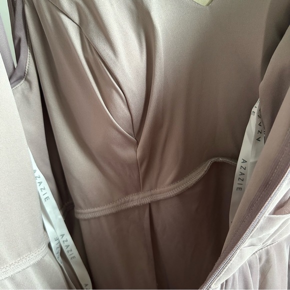 Azazie Floor Length Dress Bridesmaid | Hazelnut | Size 18 - Picture 10 of 16